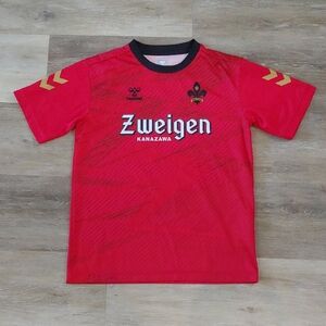 Rare Hummel Zweigen Kanazawa Youth Soccer Jersey Red Size 150 (12Y)